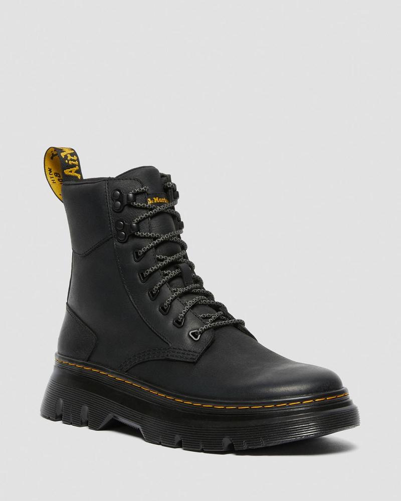 Black Men\'s Dr Martens Tarik Wyoming Leather Utility Ankle Boots | CA 452EBC